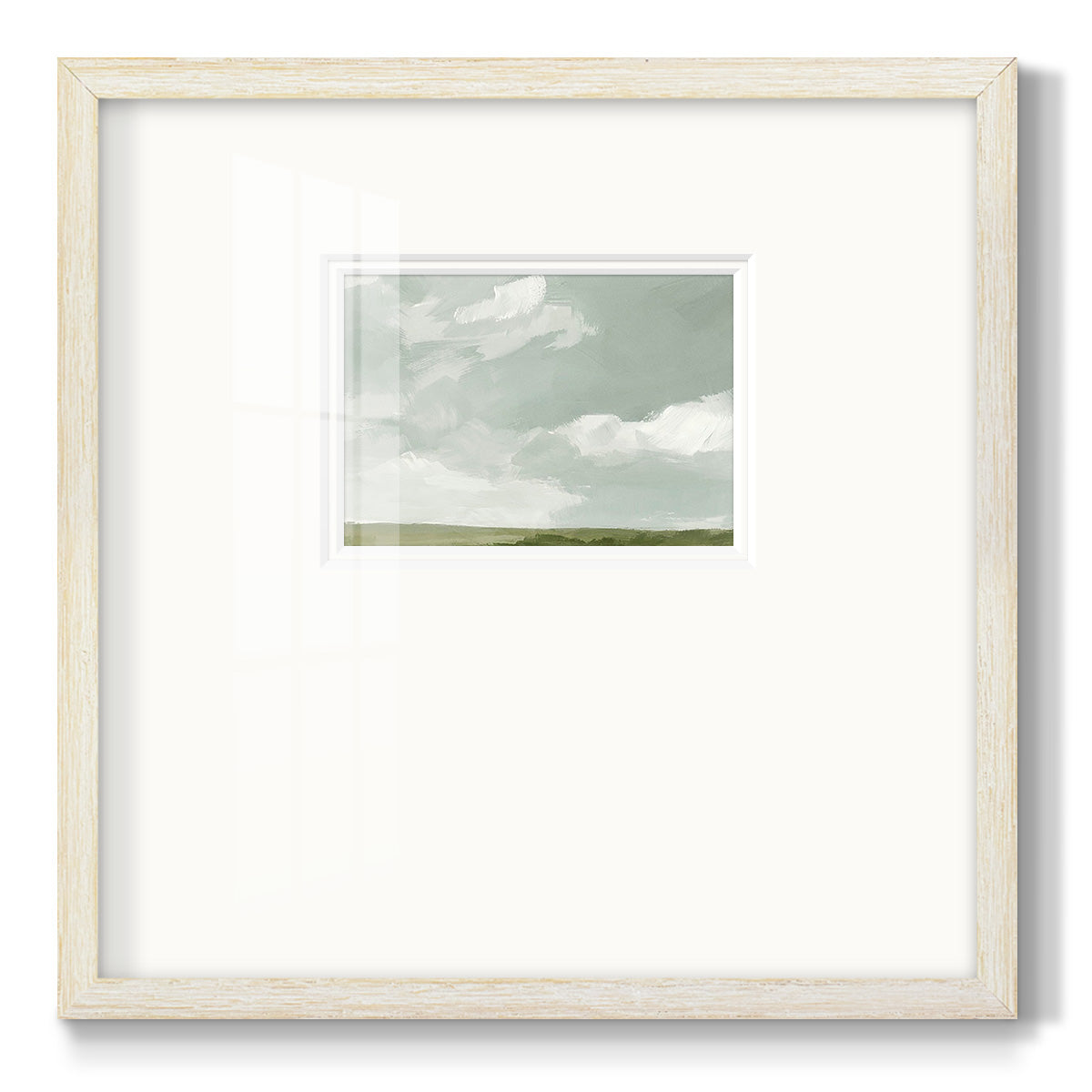 Gray Stone Sky II Premium Framed Print Double Matboard