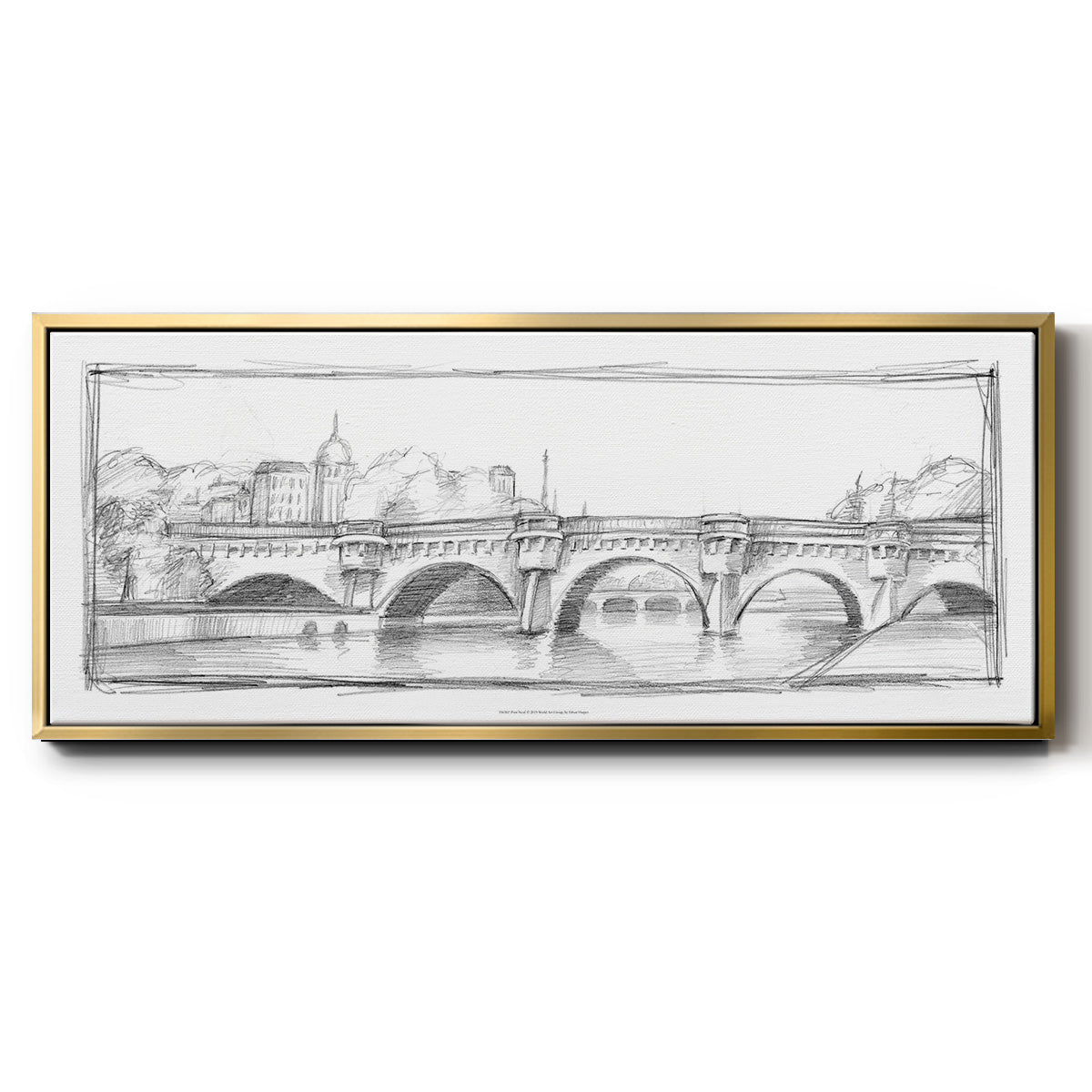 Pont Neuf - Floater Framed Canvas Print