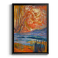 Cadmium Winter Solstice II - Modern Framed Canvas Print