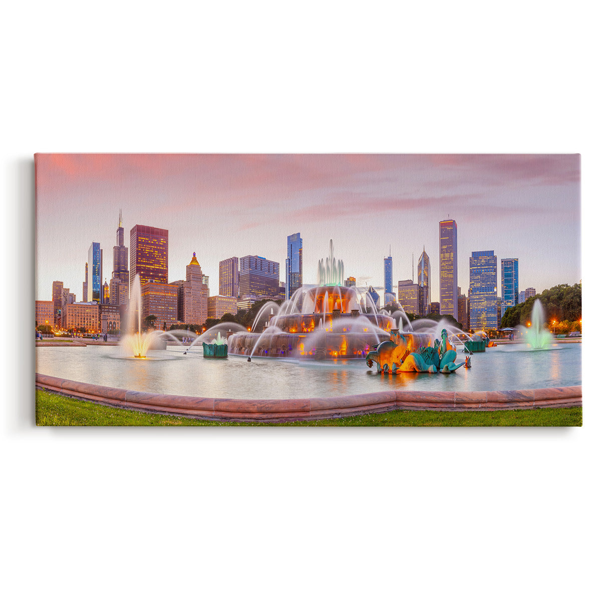 Buckingham Fountain I - Gallery Wrapped Canvas