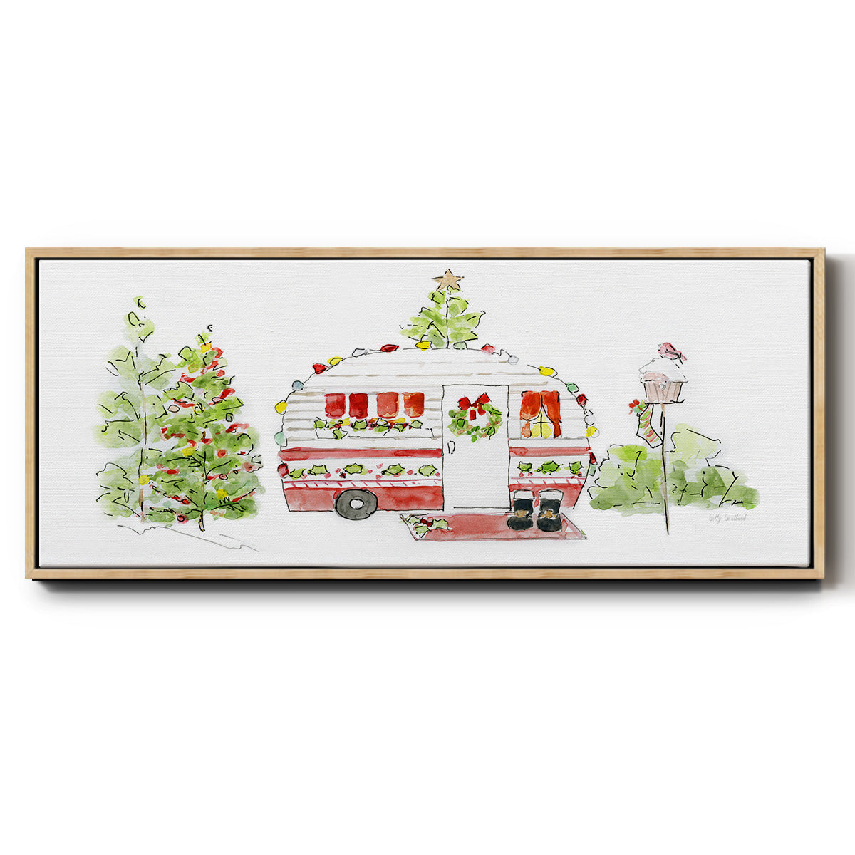 Holiday Camper II - Floater Framed Canvas Print