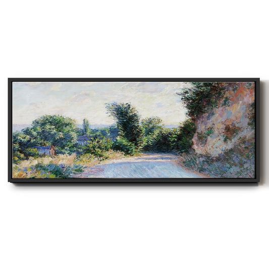 Road near Giverny 02, 1885 - Floater Framed Canvas Print