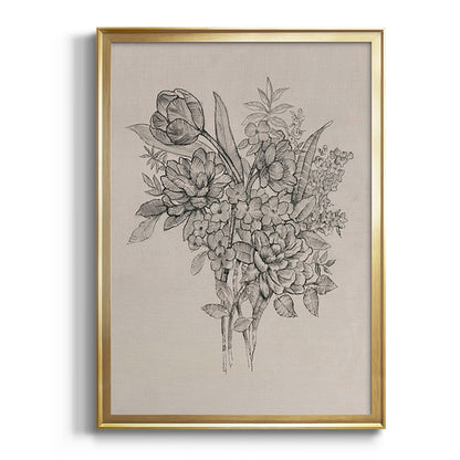 Floral Bouquet I - Modern Framed Canvas Print