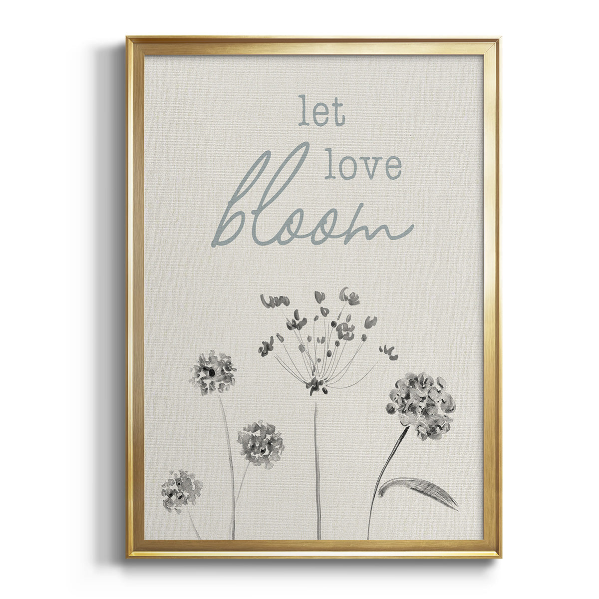 Let Love Bloom - Modern Framed Canvas Print