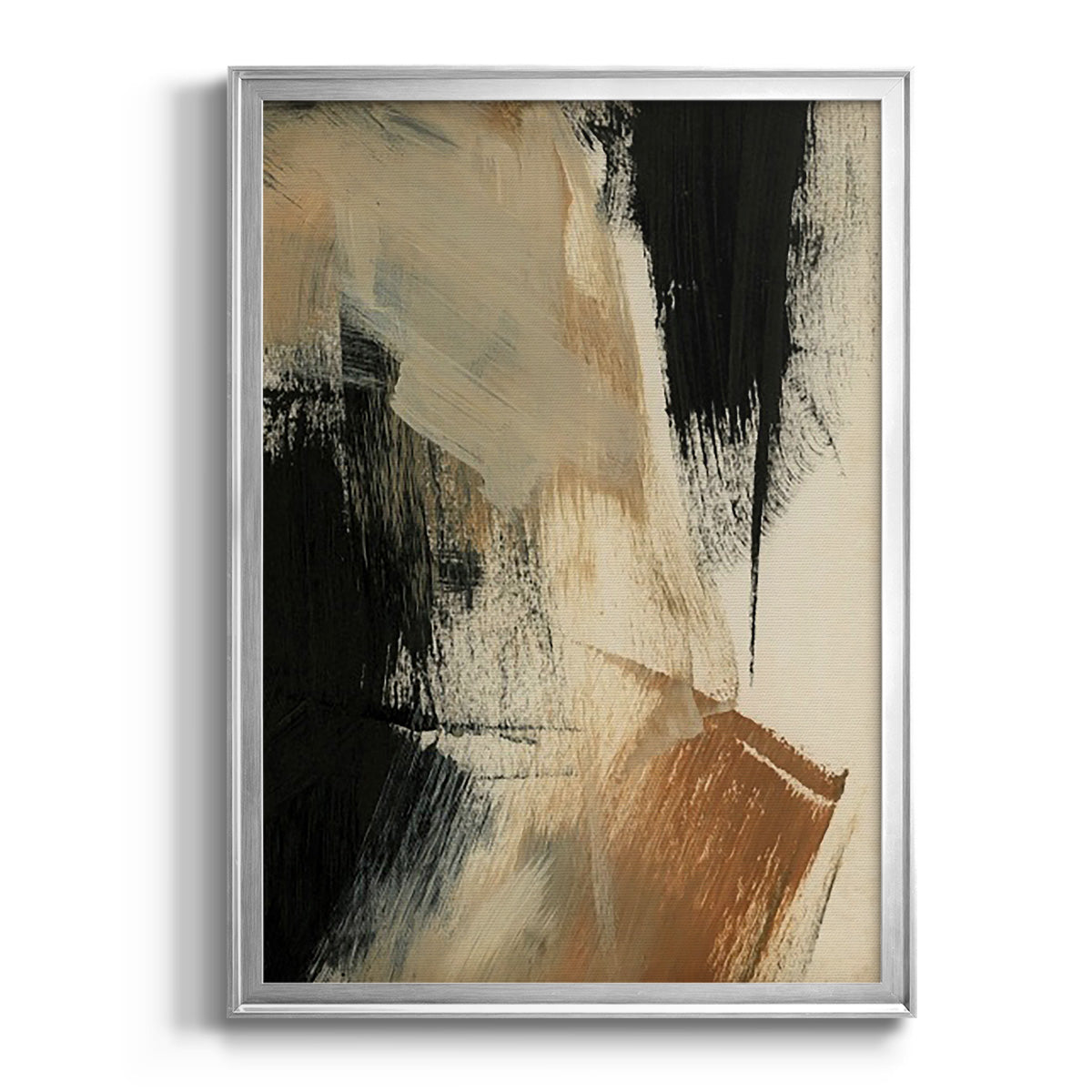 Baked Paintstrokes V - Modern Framed Canvas Print