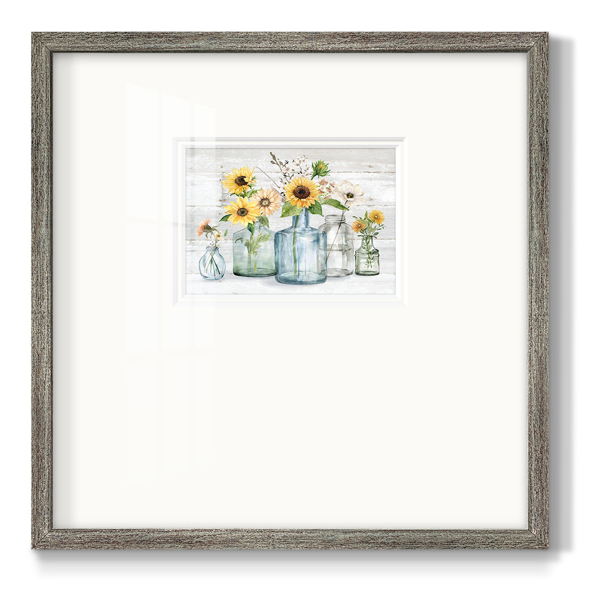 Sunflower Extravaganza Premium Framed Print Double Matboard