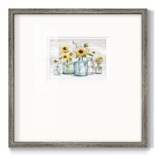 Sunflower Extravaganza - Double Matboard Framed Print