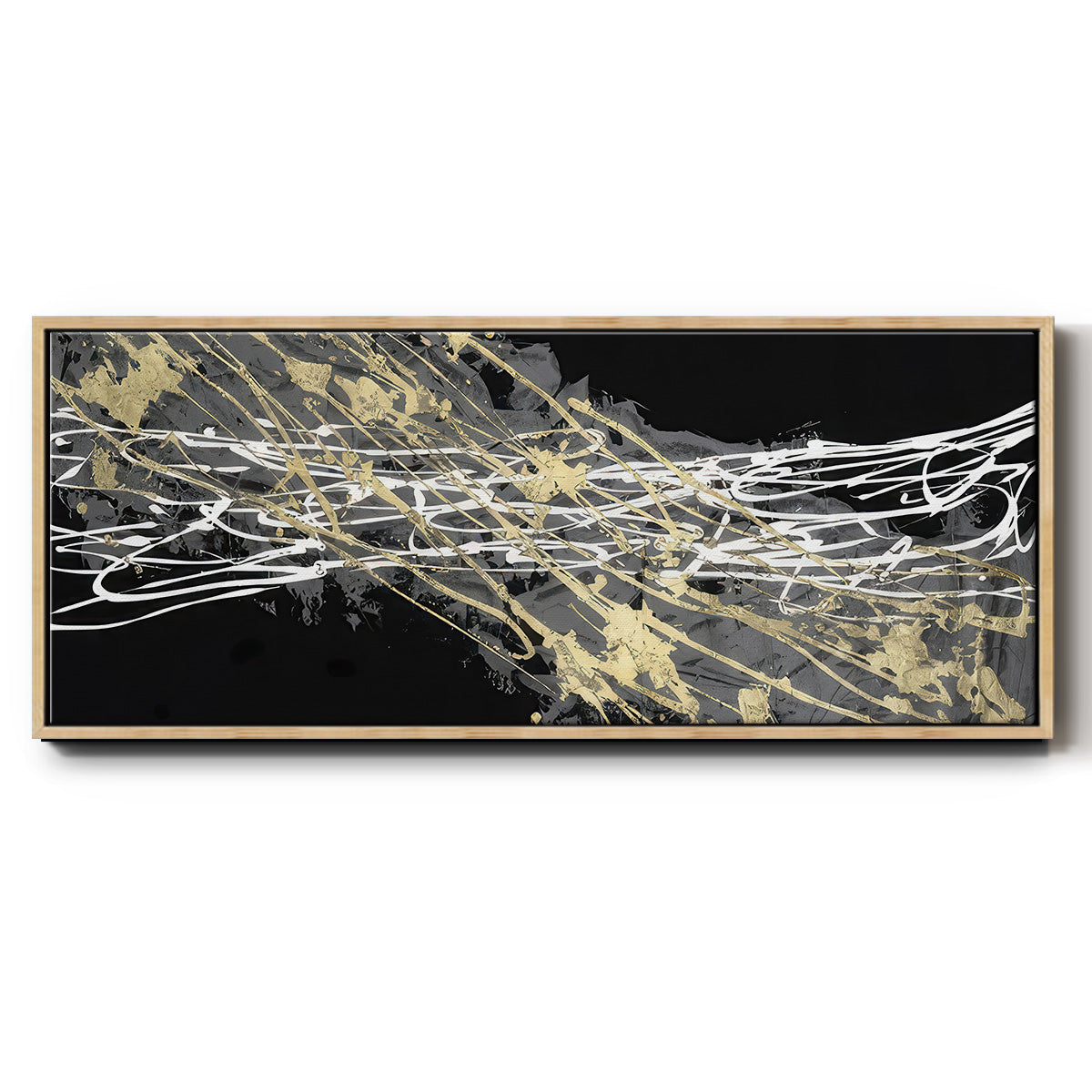 Mistral III in Black - Floater Framed Canvas Print