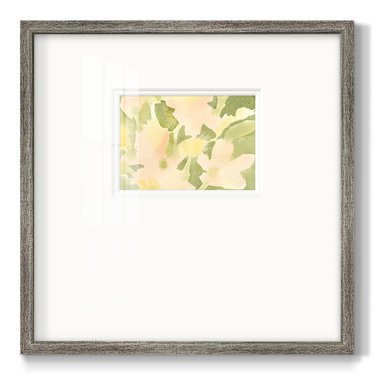 Verdant Floral Abstract I Premium Framed Print Double Matboard