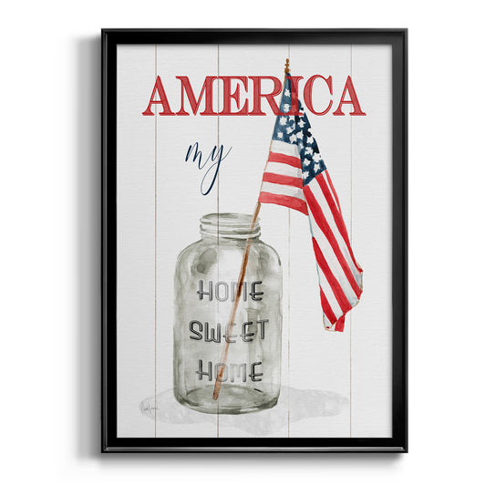 America My Home Sweet Home - Modern Framed Canvas Print