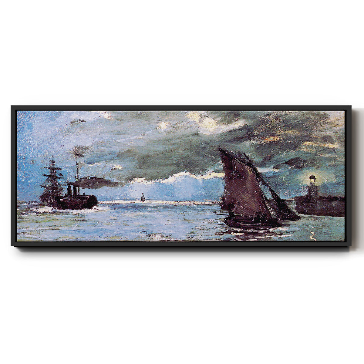 Seascape - Floater Framed Canvas Print
