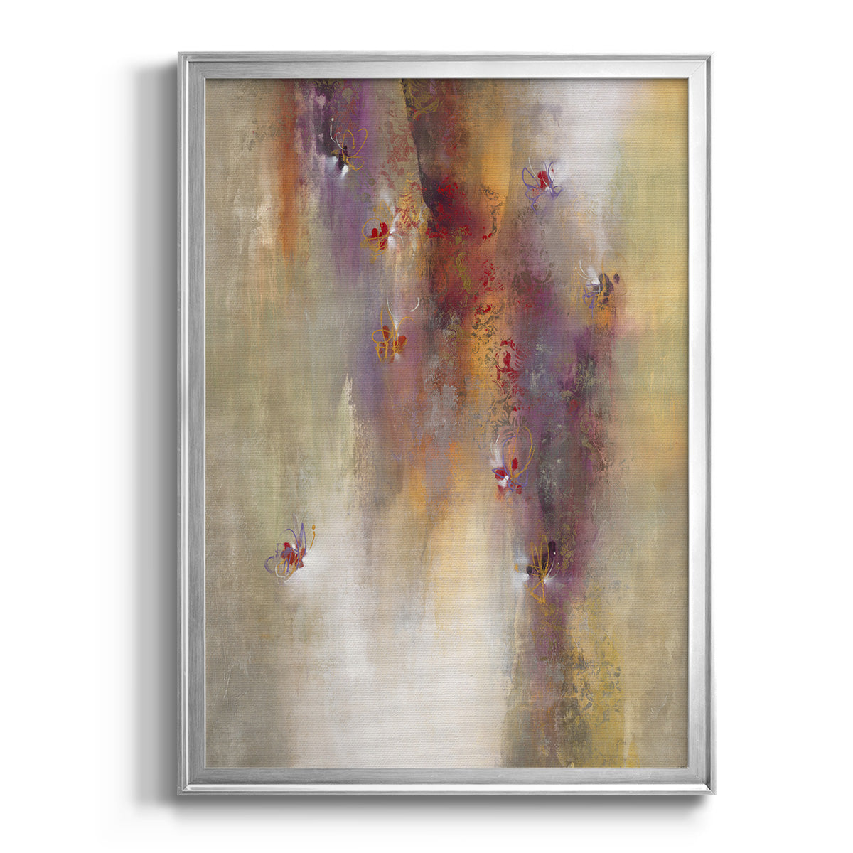 Scarlet Summer - Modern Framed Canvas Print