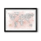 Pink Cheetah Map Premium Framed Print - Ready to Hang