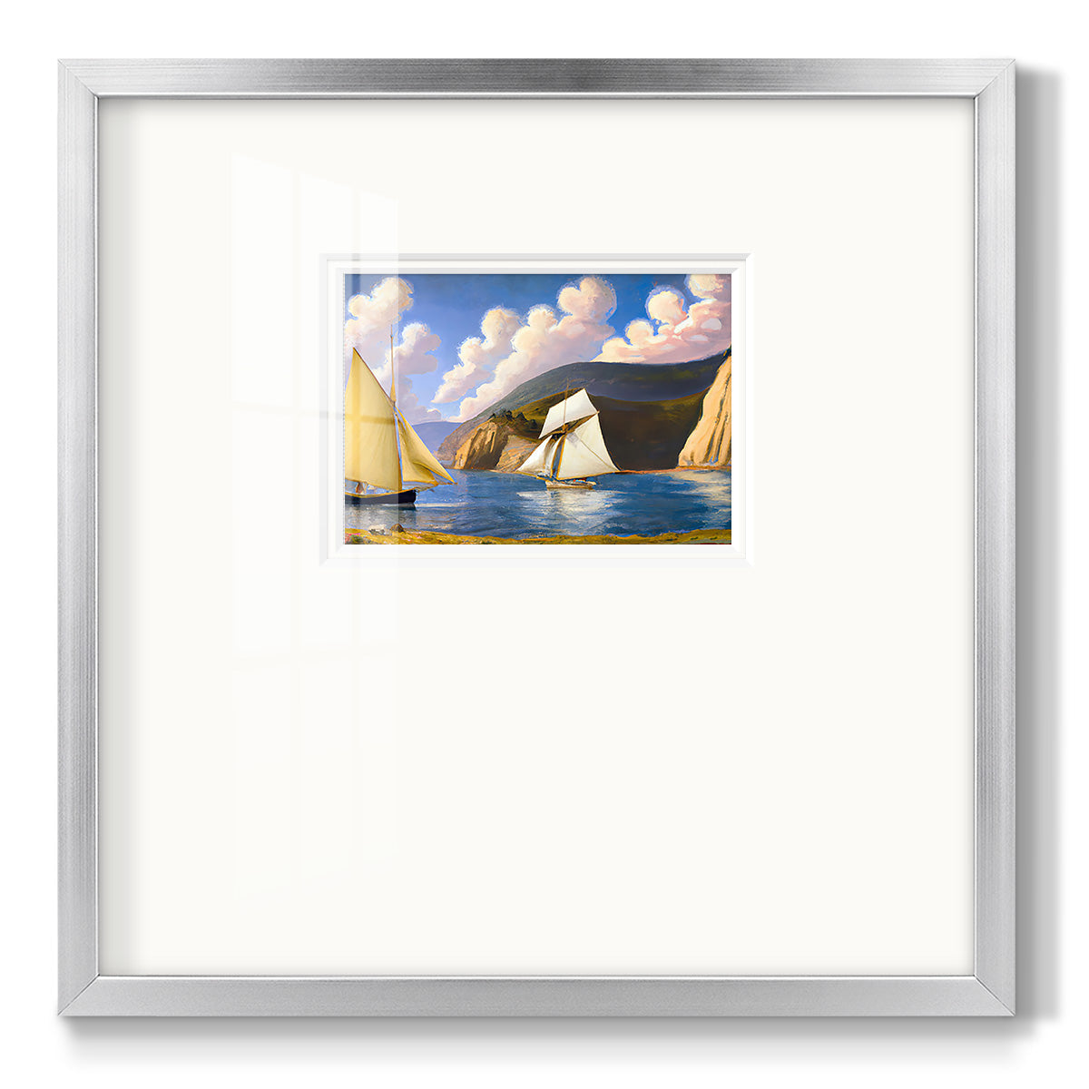 Golden Sail Valley Premium Framed Print Double Matboard