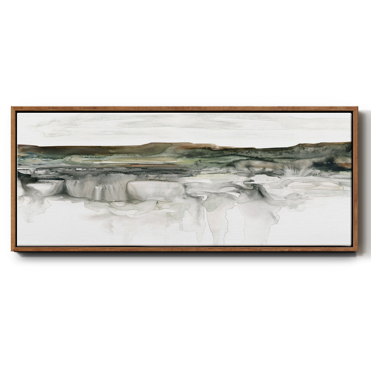 River Flow - Floater Framed Canvas Print