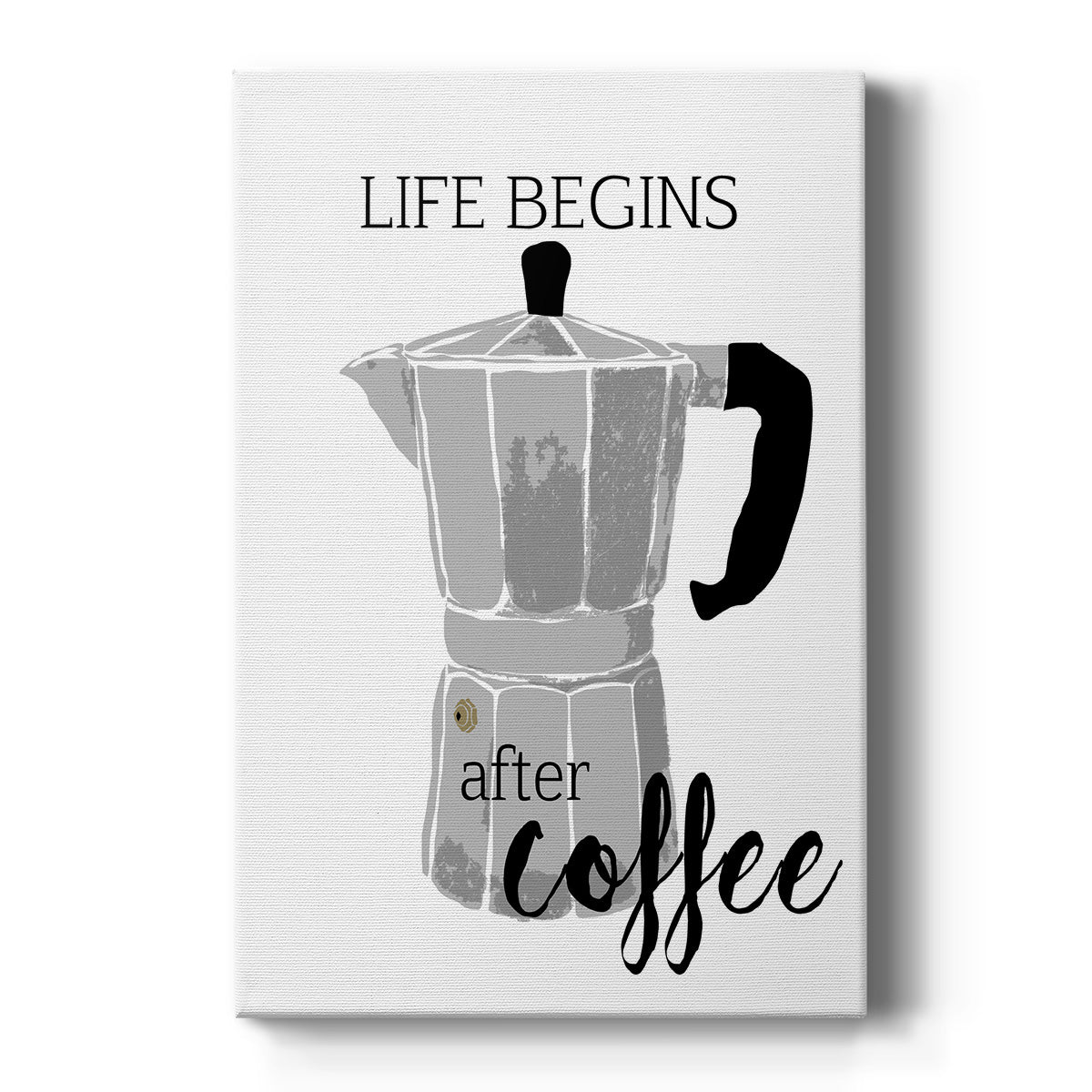 Begins After Coffee Premium Gallery Wrapped Canvas - Ready to Hang