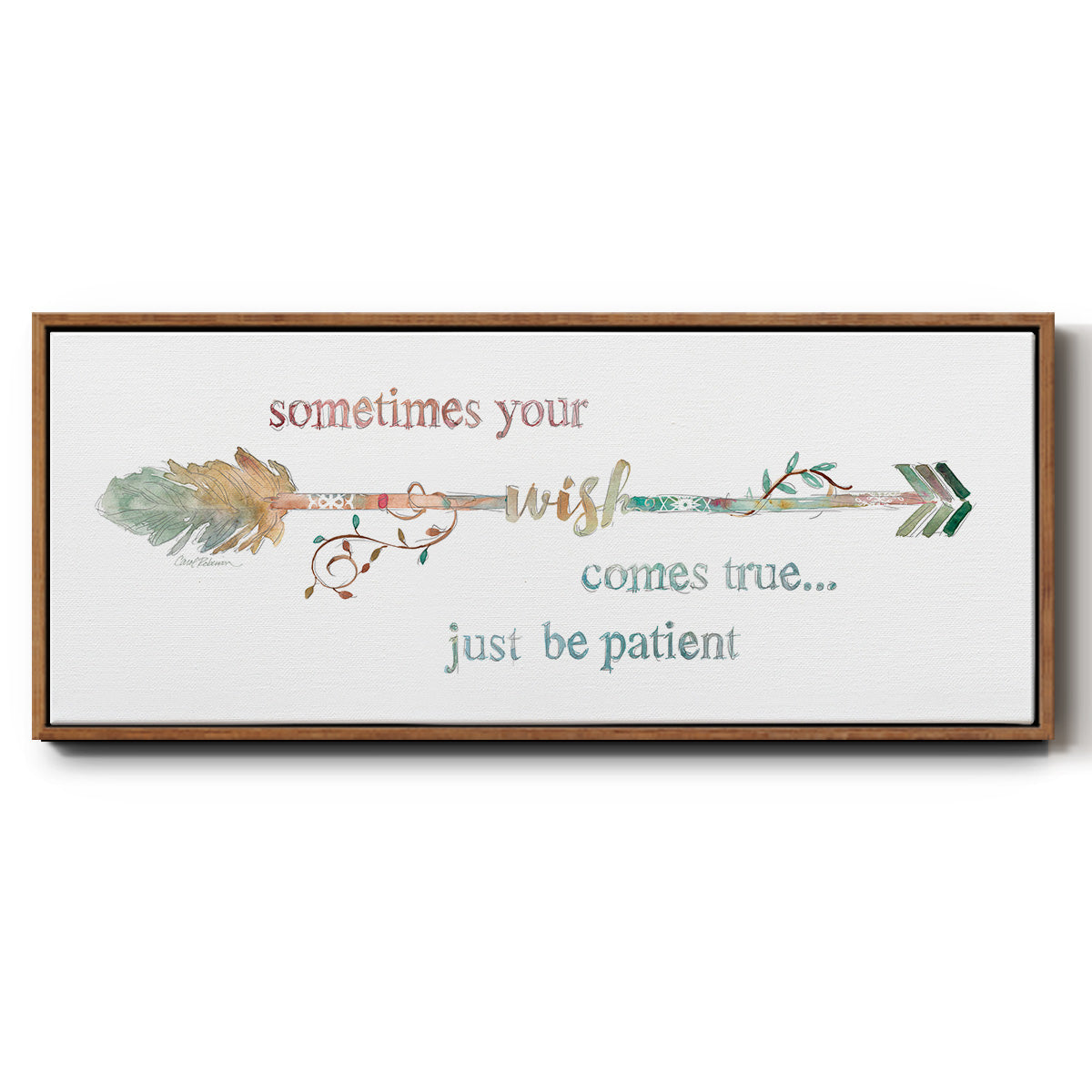 Wishing Arrow - Floater Framed Canvas Print