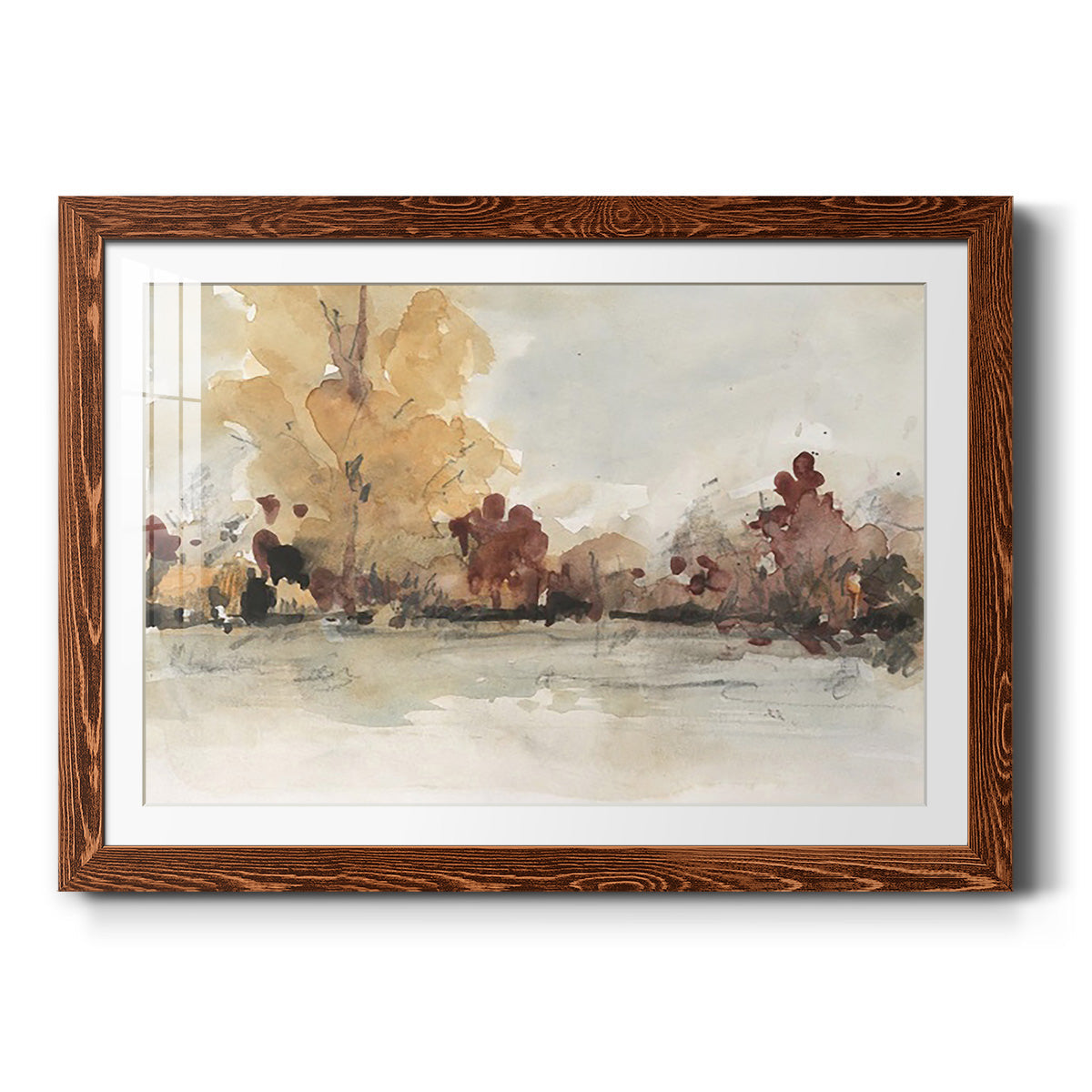 The Autumn View I - Barnwood Framed Art Print