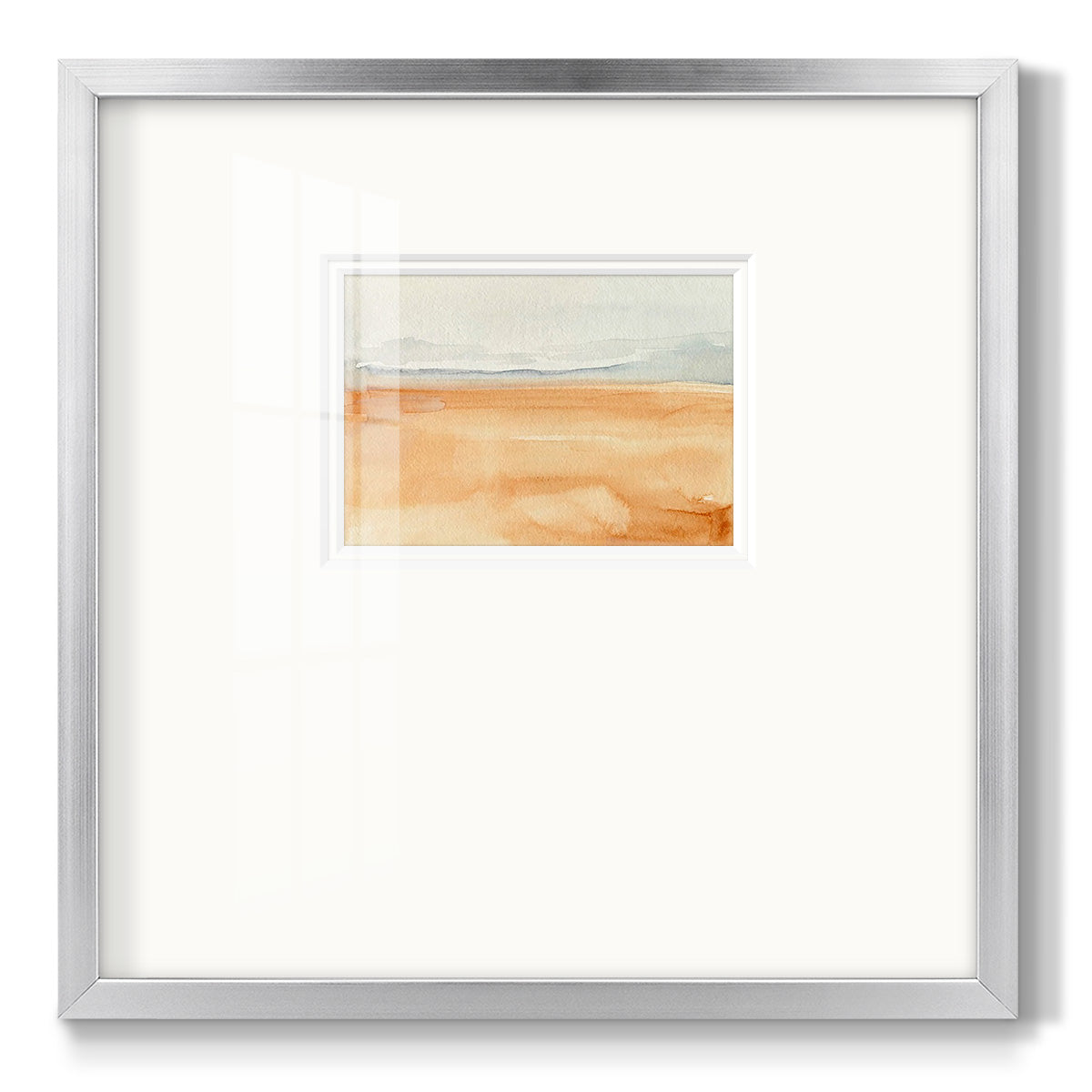 Ash Blue Horizon I - Double Matboard Framed Print