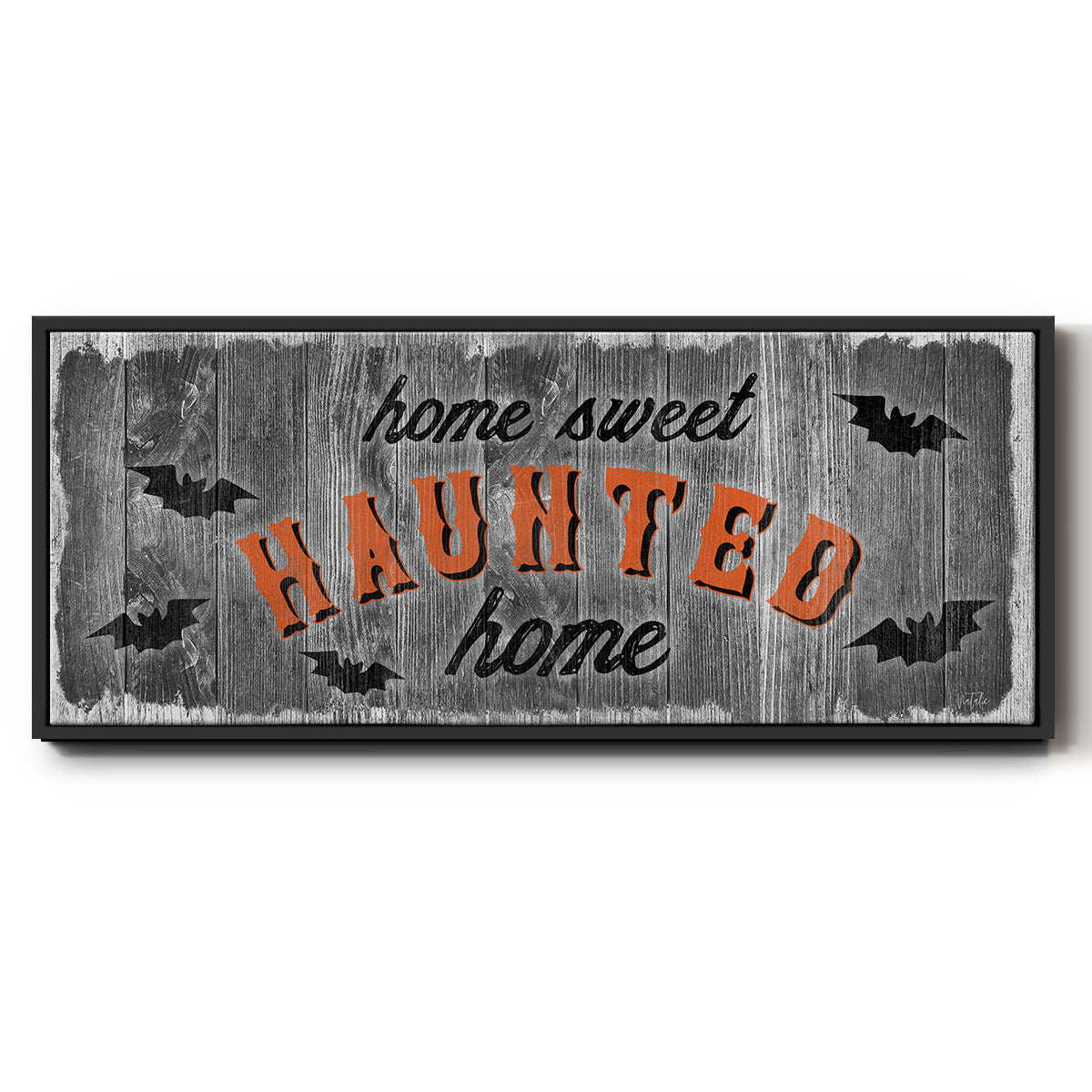 Home Sweet Haunted - Floater Framed Canvas Print