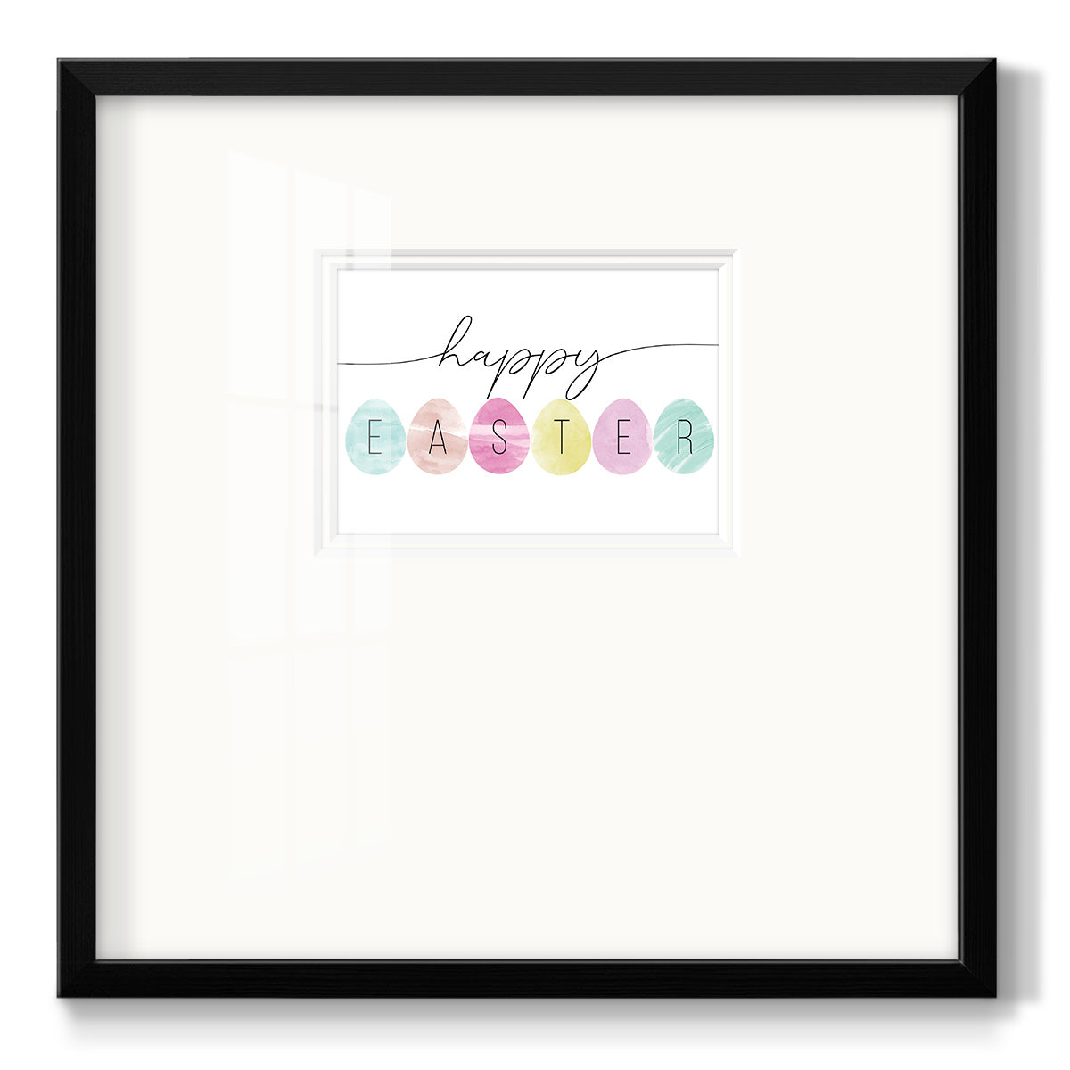 Happy Easter Premium Framed Print Double Matboard