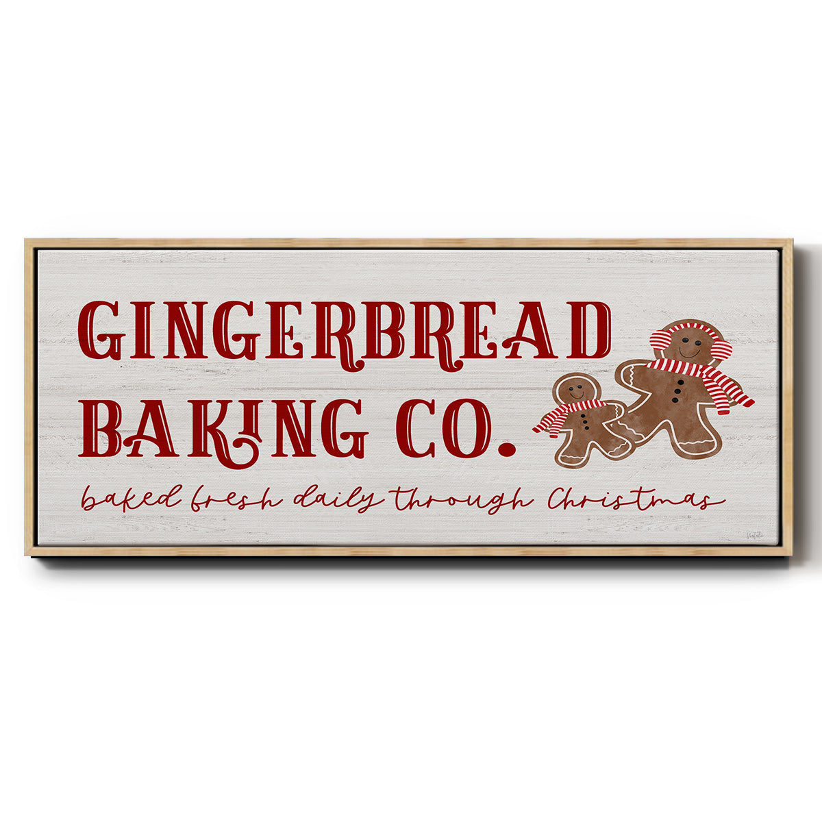 Gingerbread Baking Co - Floater Framed Canvas Print