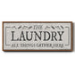 Laundry Gathers - Floater Framed Canvas Print