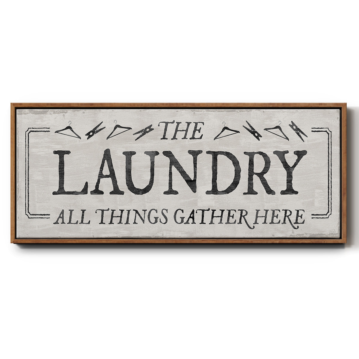 Laundry Gathers - Floater Framed Canvas Print