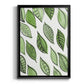 Patterned Leaf Shapes IV - Modern Framed Canvas Print