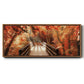 Autumn Bridge - Floater Framed Canvas Print