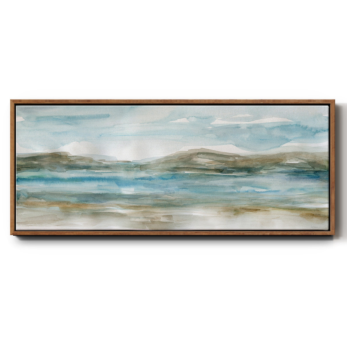 Peaceful Beach I - Floater Framed Canvas Print