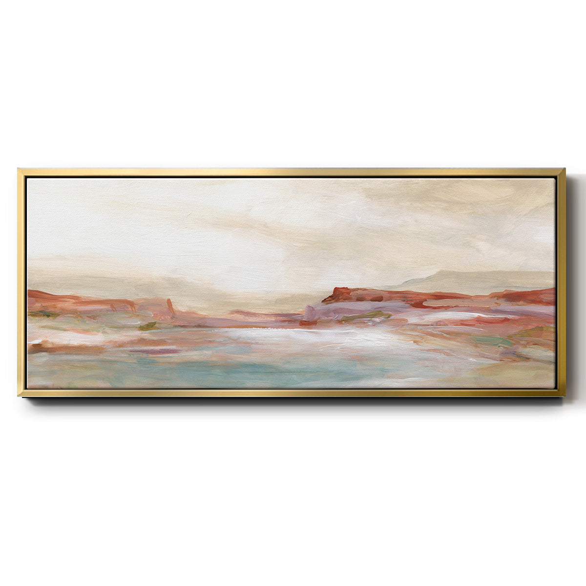 Twilight Desert Mirage - Floater Framed Canvas Print
