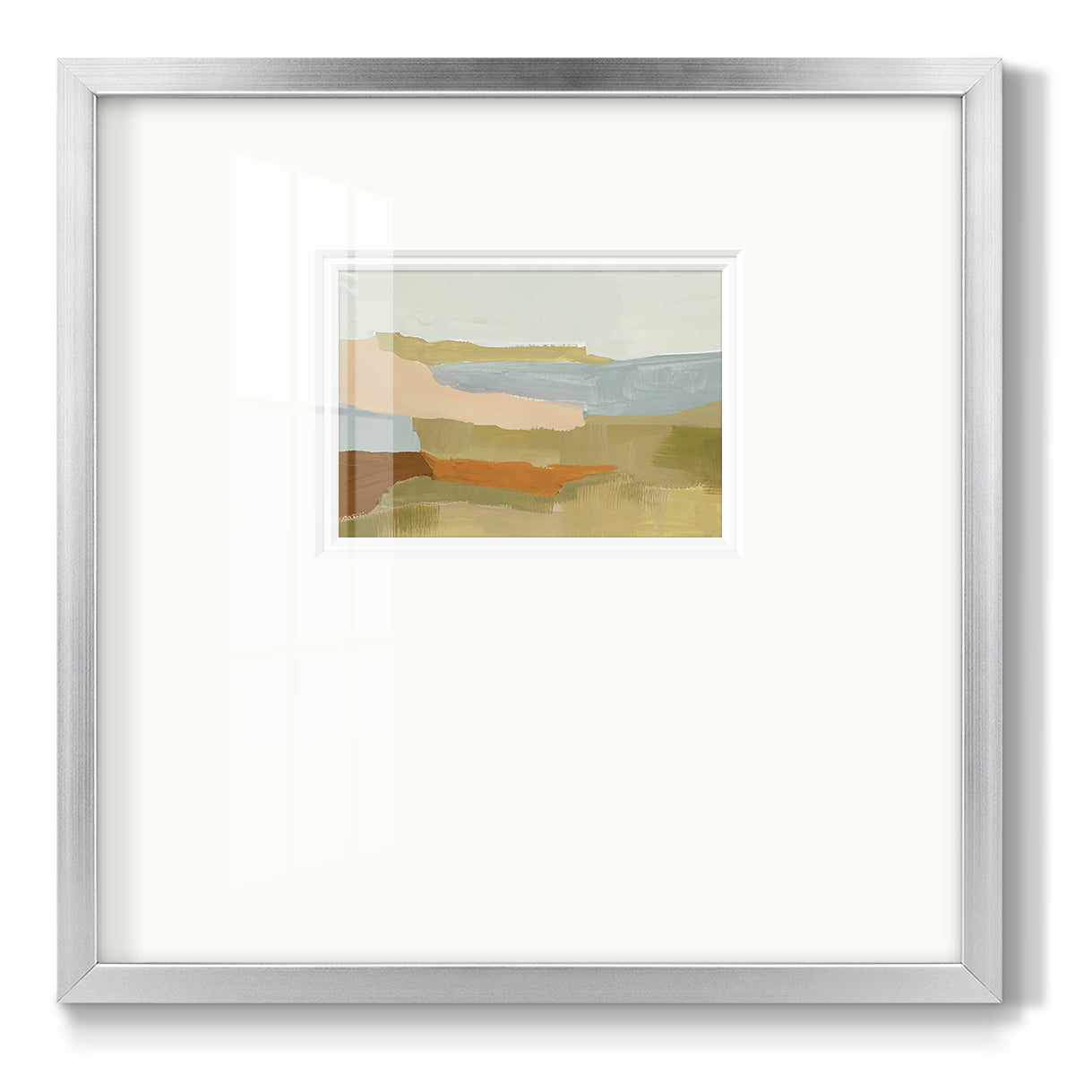 Stacked Landscape IV - Double Matboard Framed Print