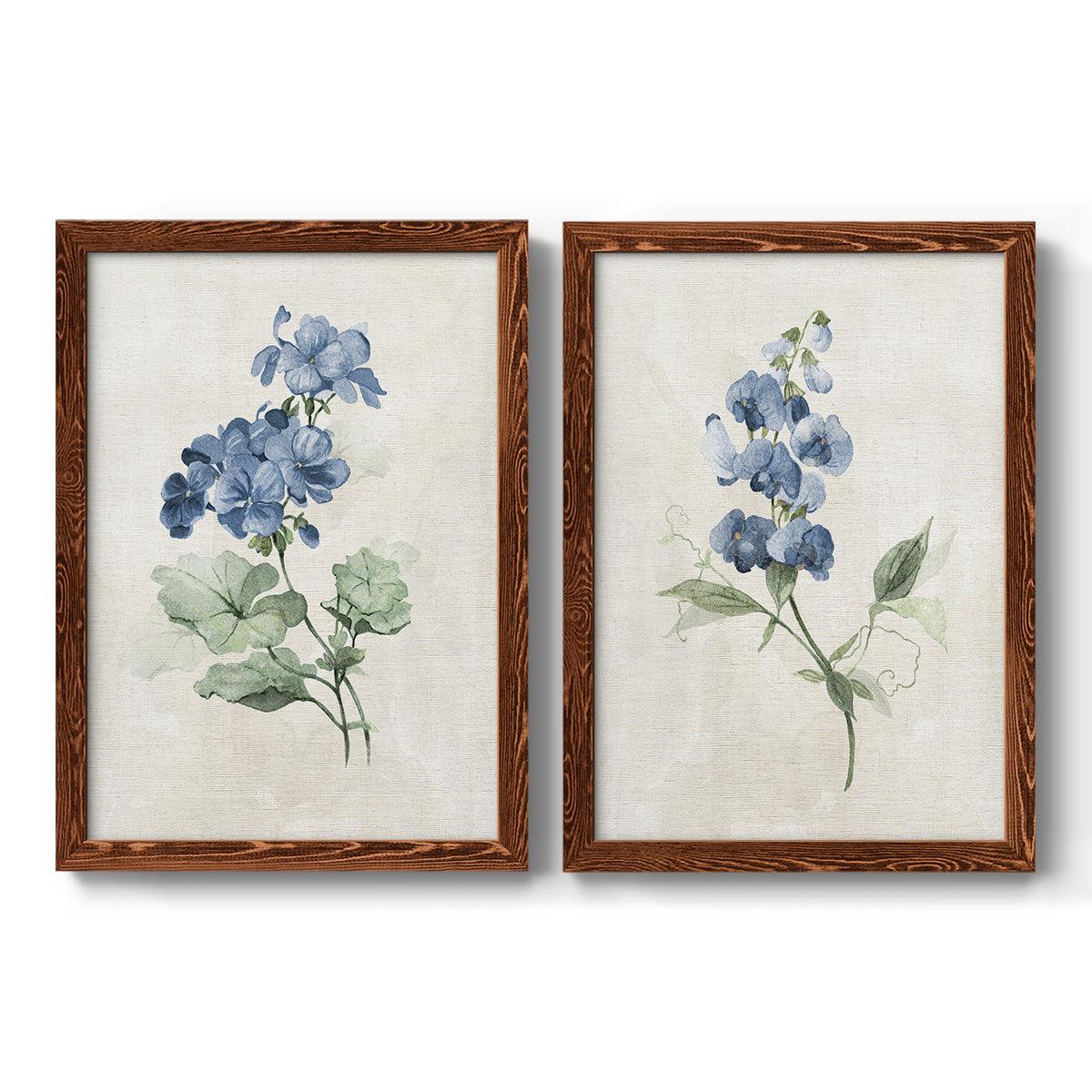 Farmhouse Periwinkle I   - Premium Framed Canvas 2 Piece Set - Ready to Hang