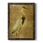 Gold Crane at Dusk I - Premium Canvas Framed in Barnwood - Ready to Hang