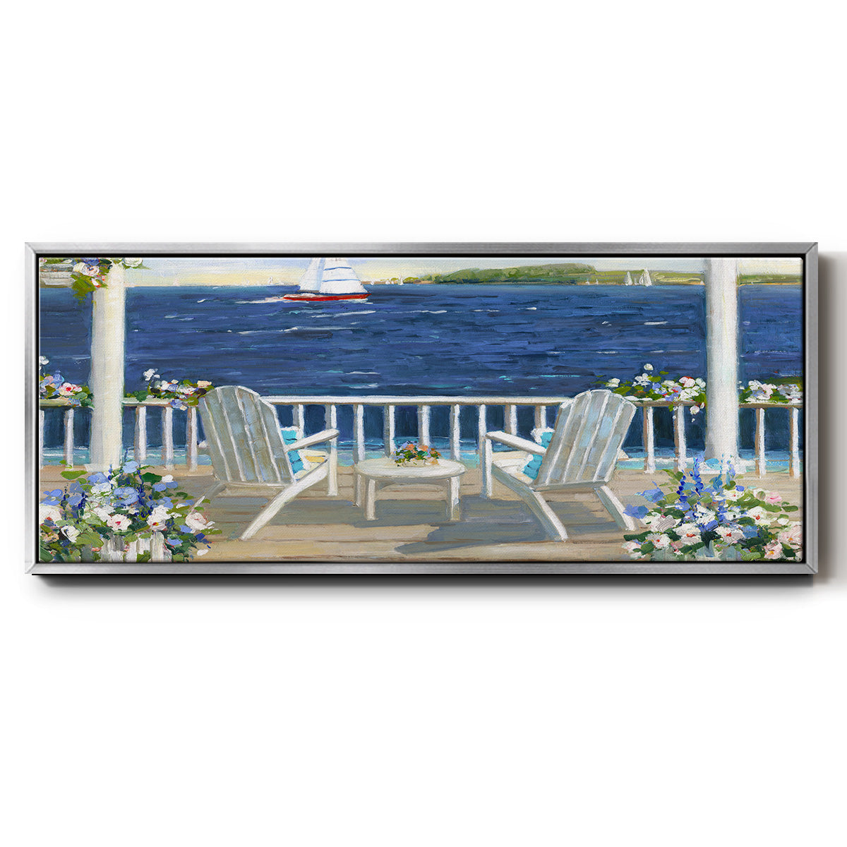 Summer Sail - Floater Framed Canvas Print