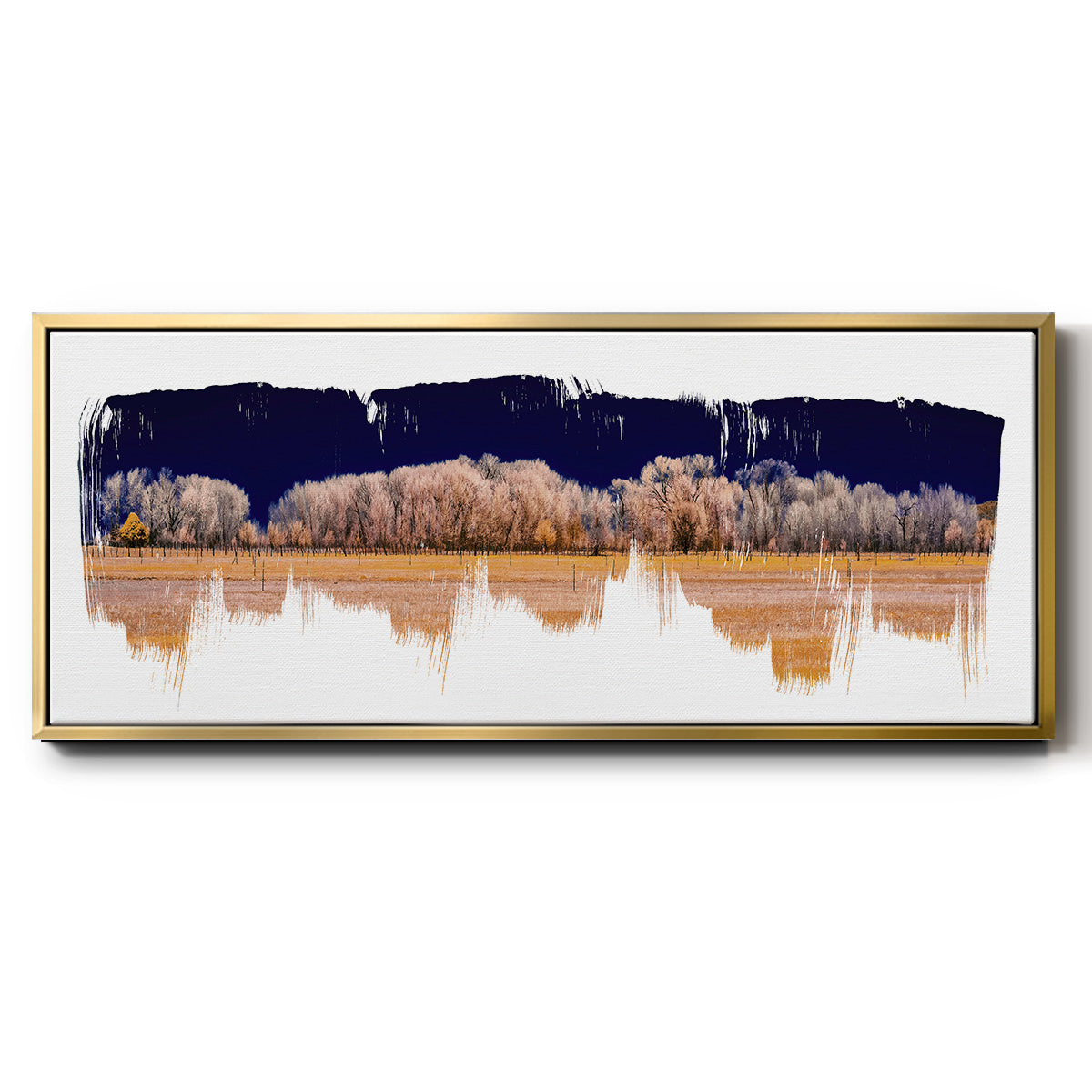 Treeline Panorama - Floater Framed Canvas Print