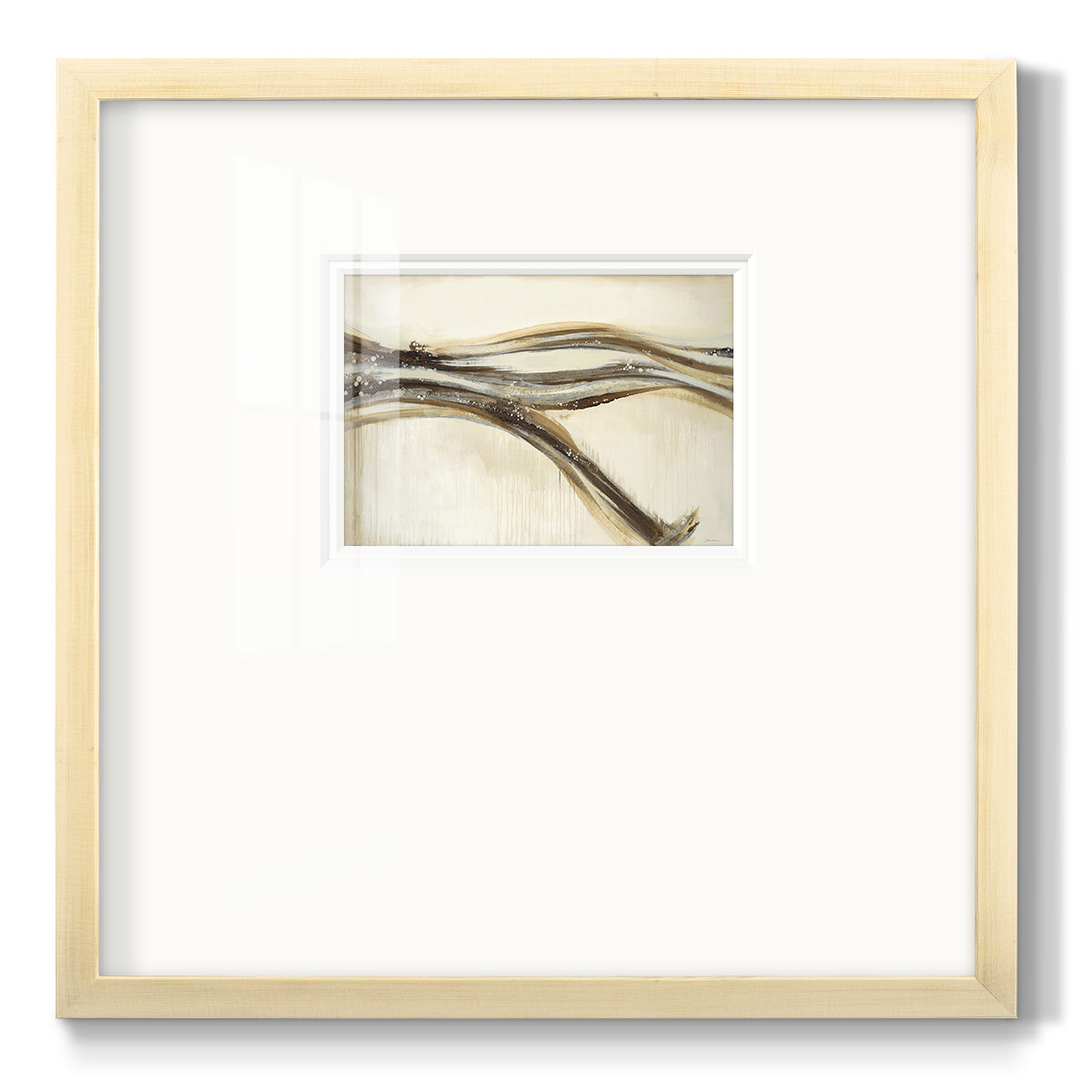 Catching a Metallic Wave Premium Framed Print Double Matboard