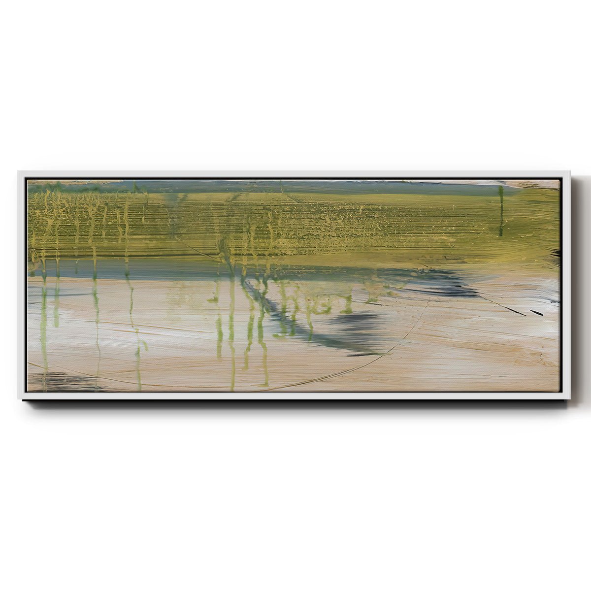 Aquatic Reflections I - Floater Framed Canvas Print