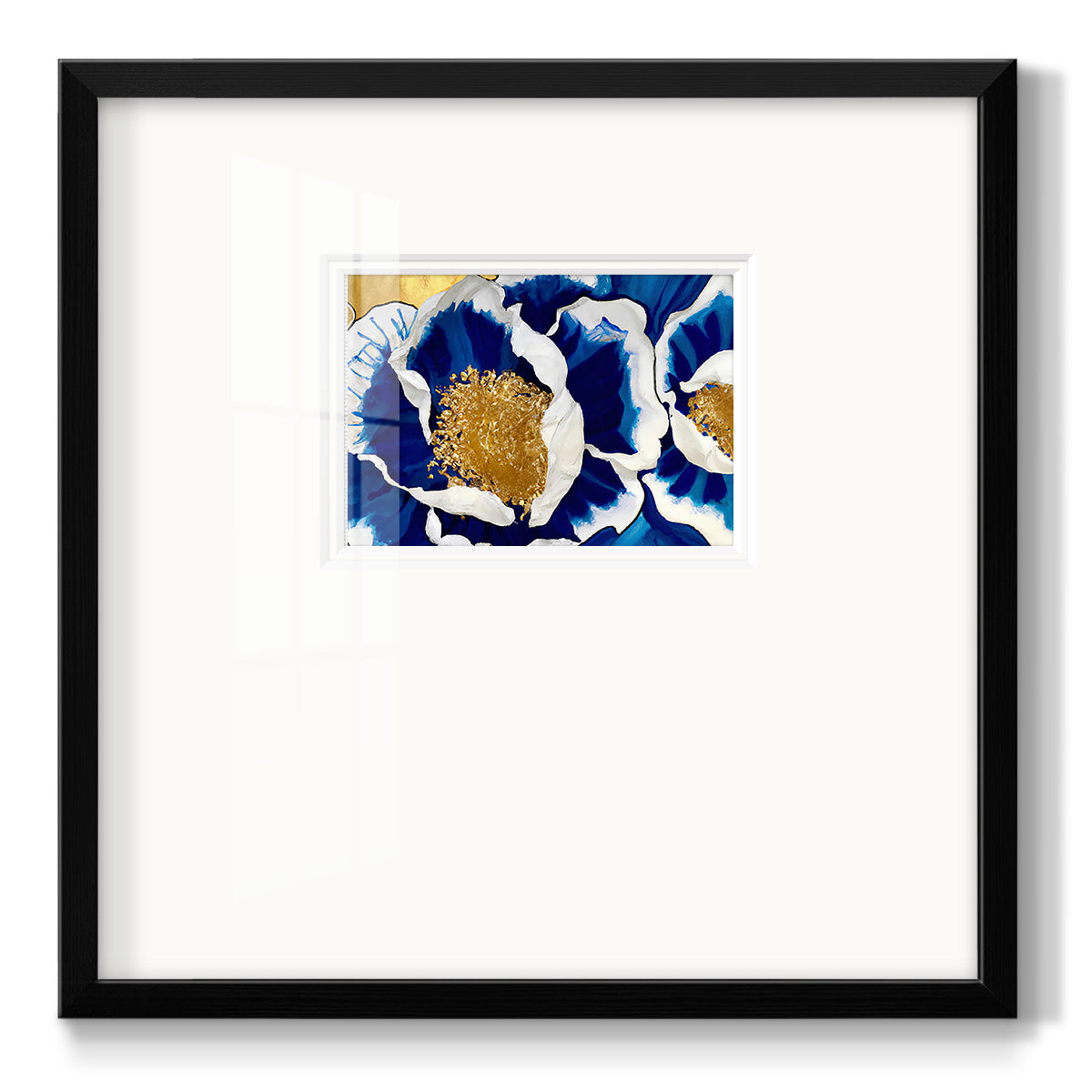 Glue and Gold Floral - Double Matboard Framed Print