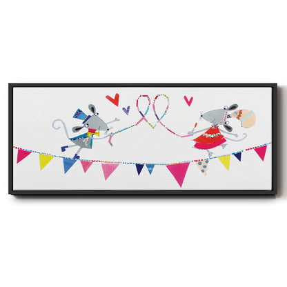 Circus Mice - Floater Framed Canvas Print