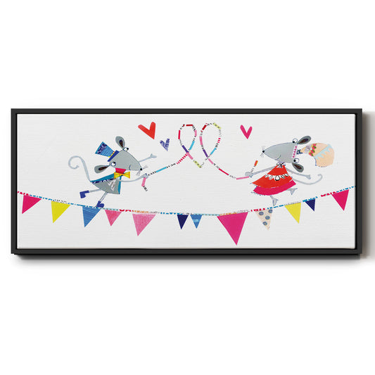 Circus Mice - Floater Framed Canvas Print