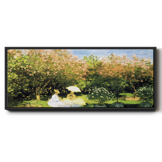 The Garden, 1872 - Floater Framed Canvas Print