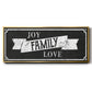 Joy Family Love - Floater Framed Canvas Print