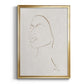 Portrait Sketch II - Modern Framed Canvas Print