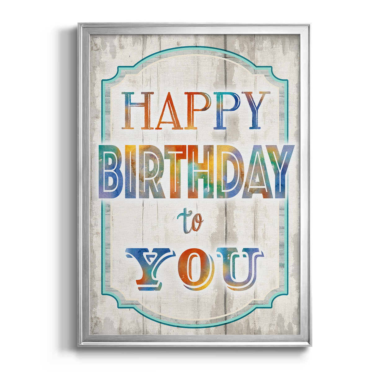 Happy Birthday to You - Modern Framed Canvas Print