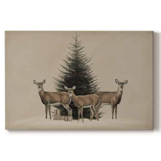 Tinsel-Gold Village at Dusk - Canvas Art Print