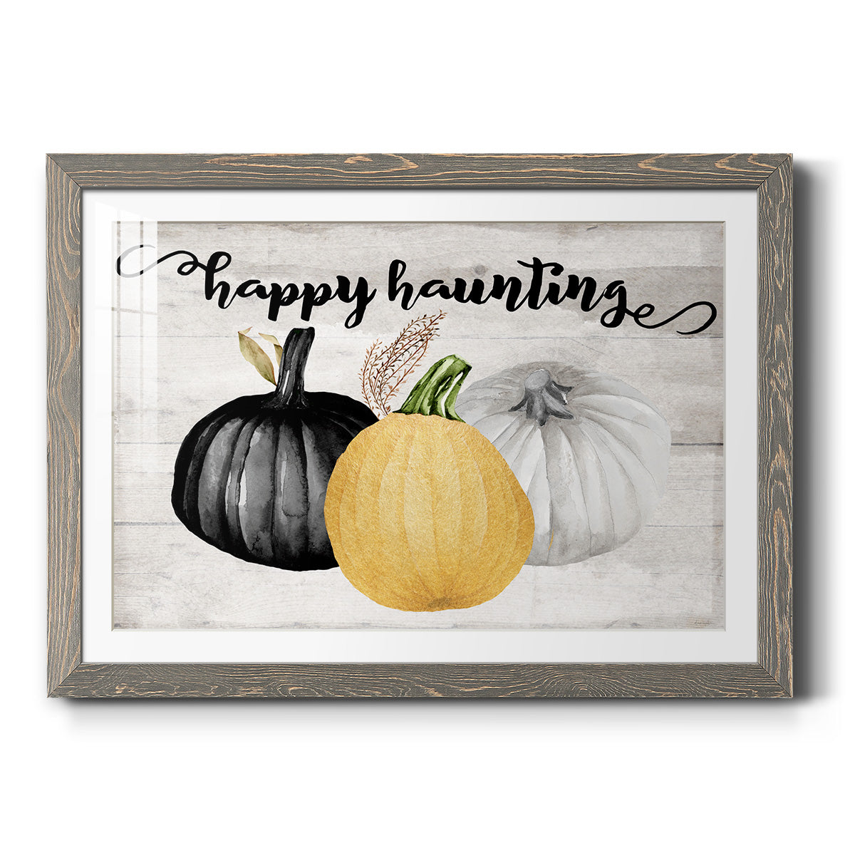 Happy Haunting - Barnwood Framed Art Print