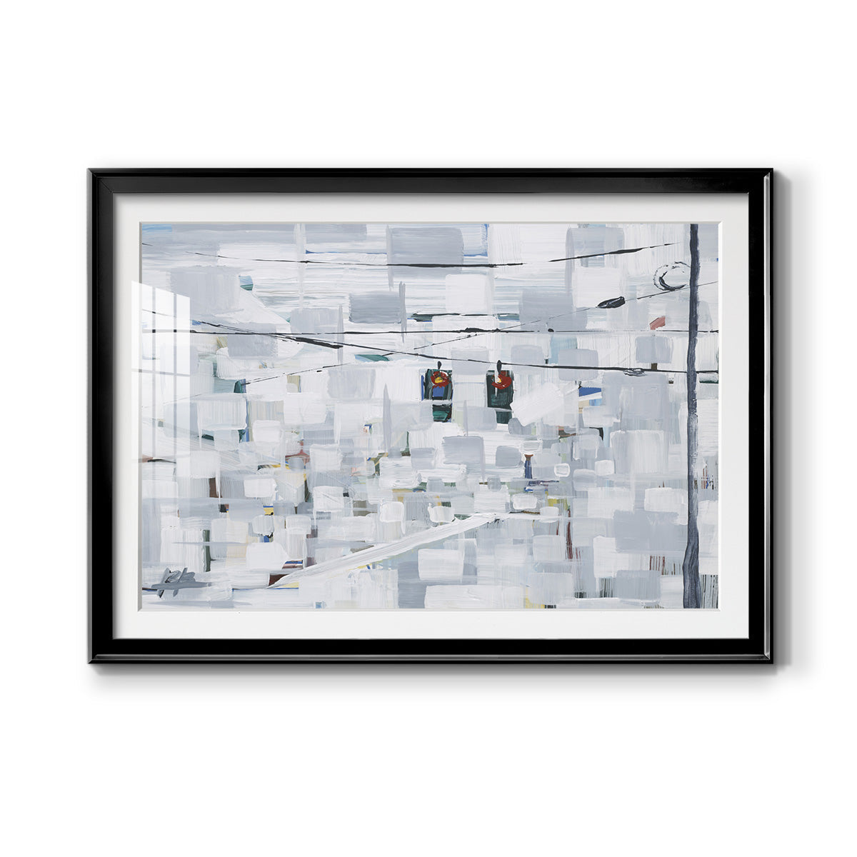 Stop on White Premium Framed Print - Ready to Hang