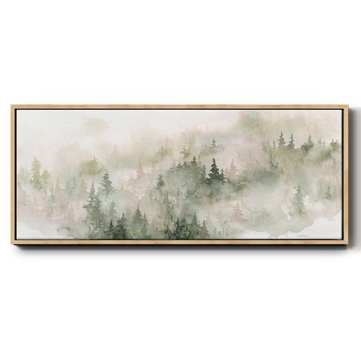 Misty Mountain Sides - Floater Framed Canvas Print